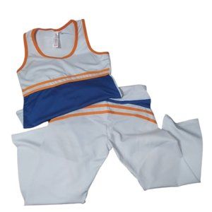 Women's White, Blue, & Orange Activewear